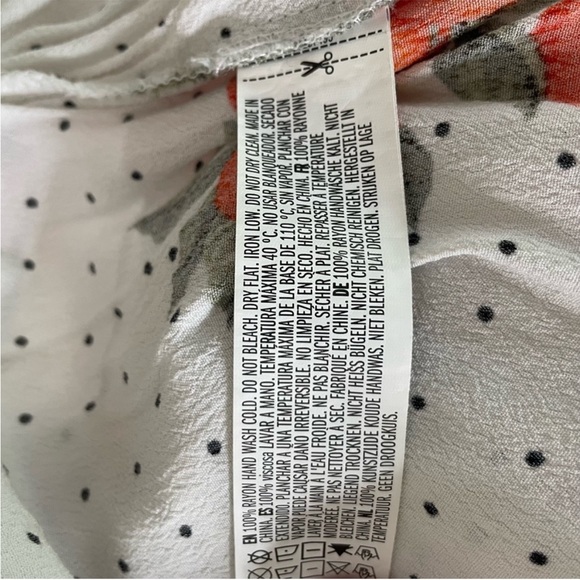 Forever 21 orange print polka dot rayon dress womens size S - Picture 4 of 6